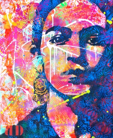 "Frida kahlo zapotec" başlıklı Tablo Brigitte Dravet tarafından, Orijinal sanat, Akrilik