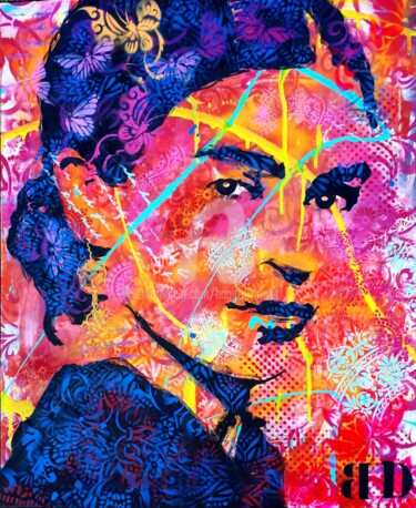 Peinture intitulée "The look of Frida K…" par Brigitte Dravet, Œuvre d'art originale, Acrylique