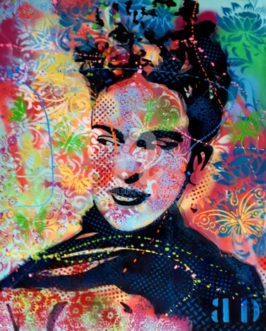Peinture intitulée "The beauty of Frida…" par Brigitte Dravet, Œuvre d'art originale, Acrylique