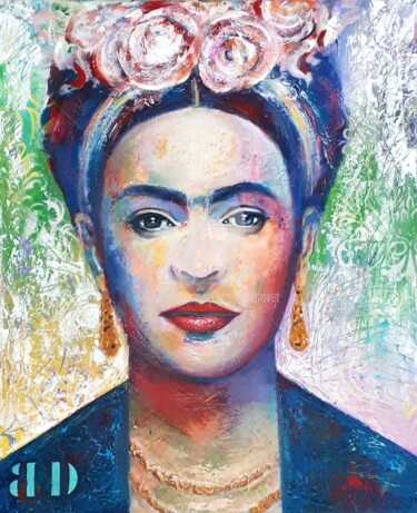 Painting titled "Frida" by Brigitte Dravet, Original Artwork, Acrylic