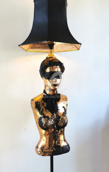 「Le jeu de la dame」というタイトルのデザイン Brigitte Dravetによって, オリジナルのアートワーク, ランプ