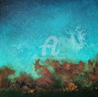 Peinture intitulée "Sous l'ocean" par Brigitte Dravet, Œuvre d'art originale, Acrylique