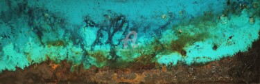 Schilderij getiteld "La mer de corail 1" door Brigitte Dravet, Origineel Kunstwerk, Acryl