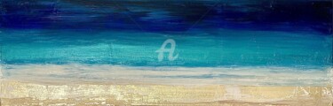 Pintura titulada "Whitehaven beach" por Brigitte Dravet, Obra de arte original, Acrílico Montado en Bastidor de camilla de m…