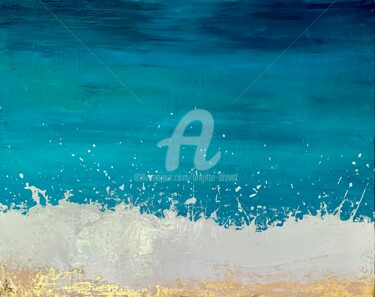 Malarstwo zatytułowany „Paloma beach” autorstwa Brigitte Dravet, Oryginalna praca, Akryl Zamontowany na Drewniana rama noszy