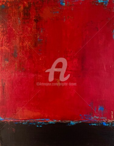 Картина под названием "Red velvet" - Brigitte Dravet, Подлинное произведение искусства, Акрил Установлен на Деревянная рама…