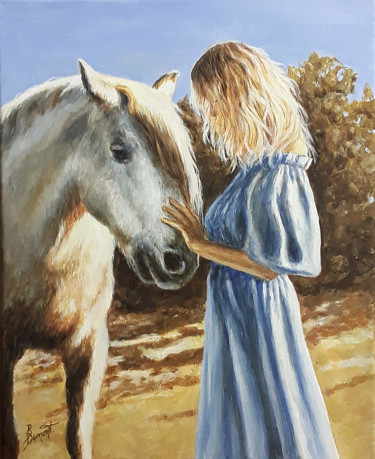 Pintura intitulada "Rencontre" por Brigitte Dumont, Obras de arte originais, Acrílico