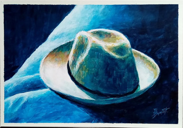 Peinture intitulée "Le chapeau" par Brigitte Dumont, Œuvre d'art originale, Acrylique