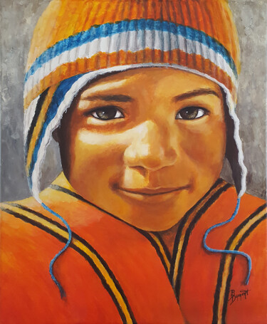 Peinture intitulée "Le petit péruvien" par Brigitte Dumont, Œuvre d'art originale, Acrylique
