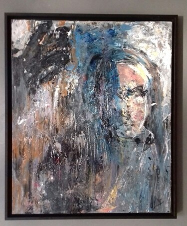 Painting titled "souffrance-dissimul…" by Brigitte Gatebois, Original Artwork