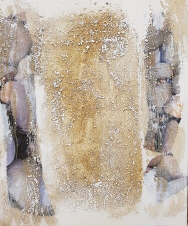 Peinture intitulée "iroise galets 6" par Brigitte Heyman Materne, Œuvre d'art originale, Acrylique