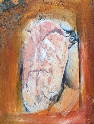 Painting titled "galets 3" by Brigitte Heyman Materne, Original Artwork, Acrylic