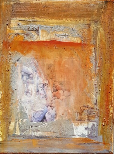 Painting titled "galets 6" by Brigitte Heyman Materne, Original Artwork, Acrylic