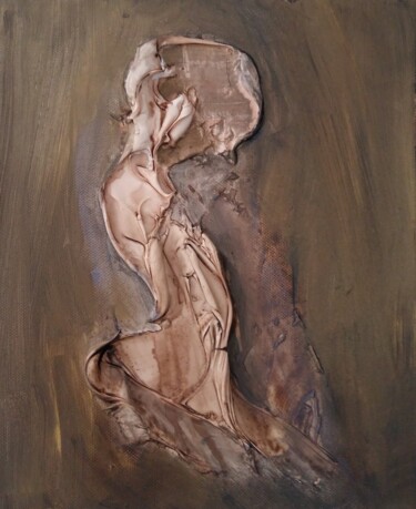 Pintura titulada "lutin" por Brigitte Heyman Materne, Obra de arte original, Acrílico Montado en Bastidor de camilla de made…