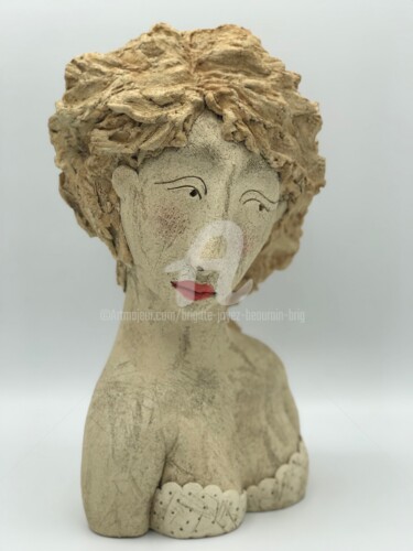 Sculpture titled "Tite Georgette" by Brigitte Joyez Beaurain (BRIG), Original Artwork, Terra cotta