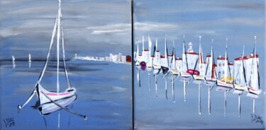 Картина под названием "summer of St. Tropez" - Brigitte Kölli, Подлинное произведение искусства, Акрил