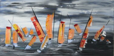 Malarstwo zatytułowany „la mer orageuse” autorstwa Brigitte Kölli, Oryginalna praca, Akryl