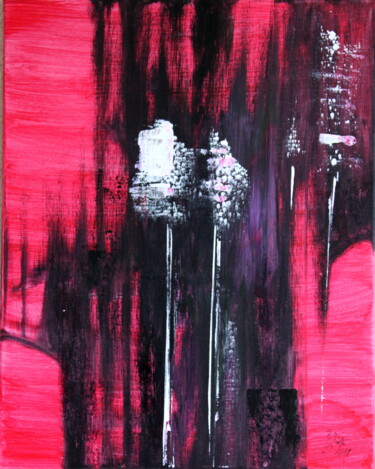 Pittura intitolato "rouge-noir-blanc" da Brigitte Kölli, Opera d'arte originale, Acrilico