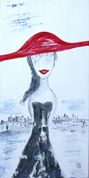 Peinture intitulée "Moi en vacance" par Brigitte Kölli, Œuvre d'art originale, Acrylique