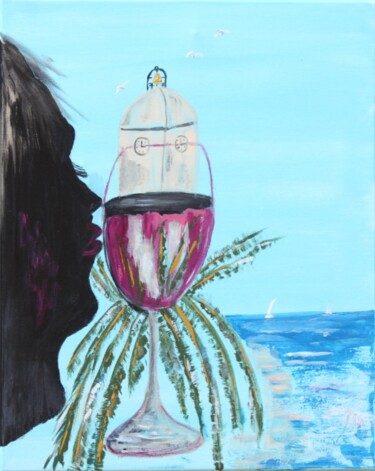 Картина под названием "Holidays in Saint T…" - Brigitte Kölli, Подлинное произведение искусства, Акрил