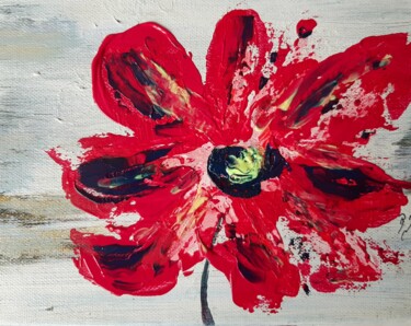Malerei mit dem Titel "Zauber einer Blüte" von Brigitte Kölli, Original-Kunstwerk, Acryl