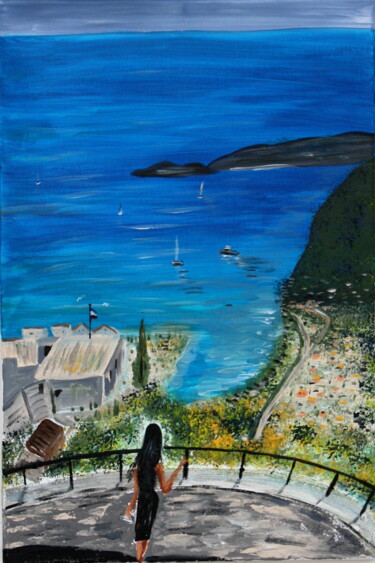 Картина под названием "Èze je t`aime" - Brigitte Kölli, Подлинное произведение искусства, Акрил