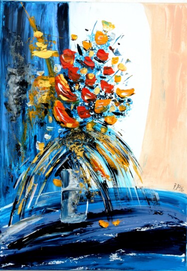Malerei mit dem Titel "Lieblingsblumen" von Brigitte Kölli, Original-Kunstwerk, Acryl
