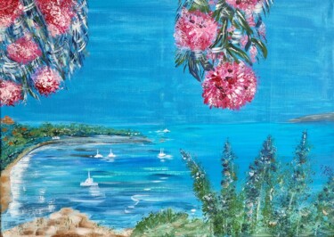 Pittura intitolato "Le Lavandou Bucht" da Brigitte Kölli, Opera d'arte originale, Acrilico