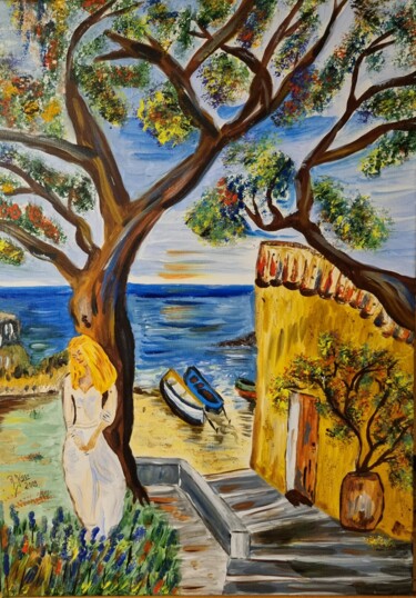 Painting titled "Memories of summer" by Brigitte Kölli, Original Artwork, Acrylic