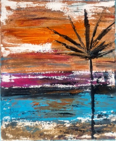 Painting titled "Last paradise" by Brigitte Kölli, Original Artwork, Acrylic