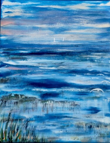 Malerei mit dem Titel "Stormy weather" von Brigitte Kölli, Original-Kunstwerk, Acryl