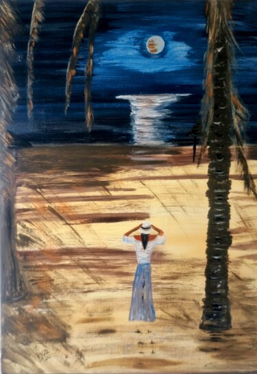 Картина под названием "Magical nights" - Brigitte Kölli, Подлинное произведение искусства, Акрил