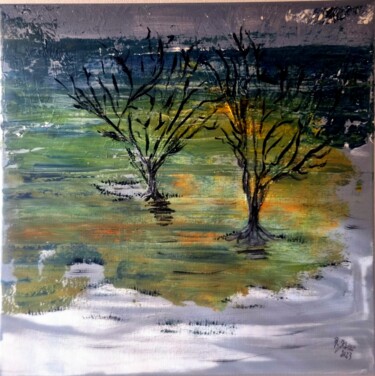 Painting titled "November" by Brigitte Kölli, Original Artwork, Acrylic