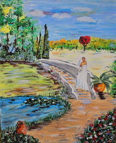 Schilderij getiteld "Weddingday" door Brigitte Kölli, Origineel Kunstwerk, Acryl