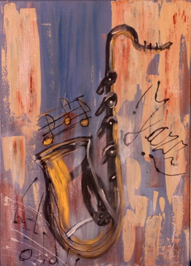 Malerei mit dem Titel "jazz.jpg" von Brigitte Kölli, Original-Kunstwerk, Acryl