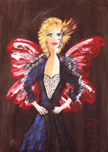 Painting titled "my-butterfly" by Brigitte Kölli, Original Artwork, Acrylic