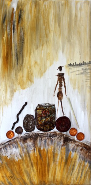 Painting titled "recycling" by Brigitte Kölli, Original Artwork, Acrylic