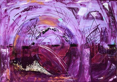 Painting titled "tsunami" by Brigitte Kölli, Original Artwork, Acrylic