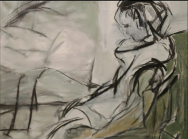 Painting titled "RÊVE" by Brigitte Krief, Original Artwork, Acrylic Mounted on Wood Stretcher frame
