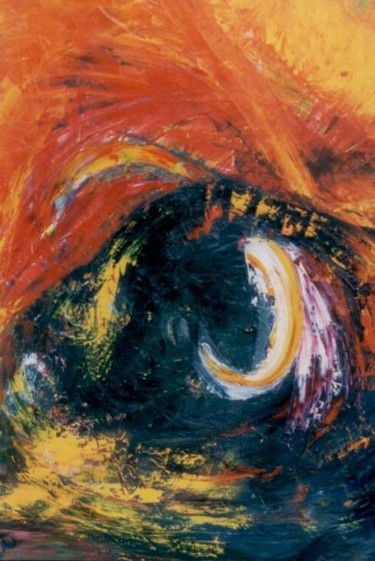 Painting titled "TAUREAU" by Brigitte Krief, Original Artwork, Oil