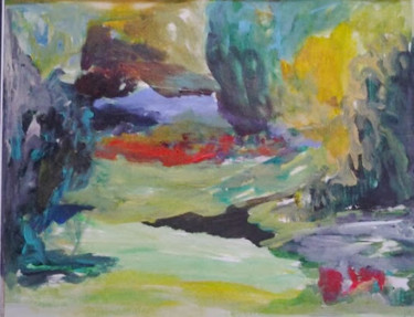 Peinture intitulée "CORDELLE 2 vue du j…" par Brigitte Krief, Œuvre d'art originale, Acrylique