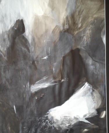 Peinture intitulée "ROCHES 3" par Brigitte Krief, Œuvre d'art originale, Acrylique
