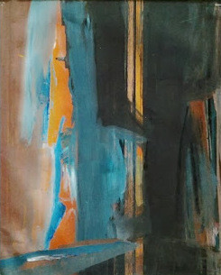 Painting titled "ARBRES ABSTRAIT ora…" by Brigitte Krief, Original Artwork, Acrylic