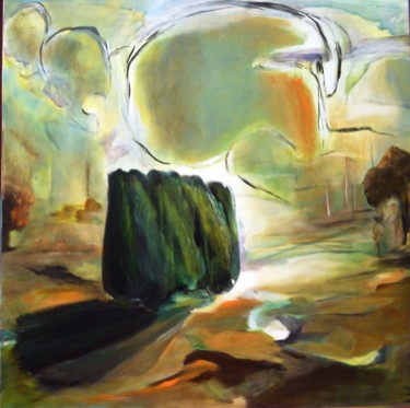 Peinture intitulée "BOSQUET VERT" par Brigitte Krief, Œuvre d'art originale, Acrylique