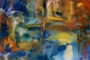 Malerei mit dem Titel "PALAIS" von Brigitte Krief, Original-Kunstwerk, Öl