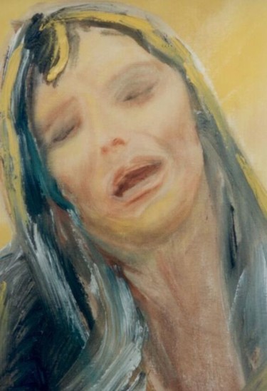 Painting titled "ALGÉRIENNE 1" by Brigitte Krief, Original Artwork, Oil