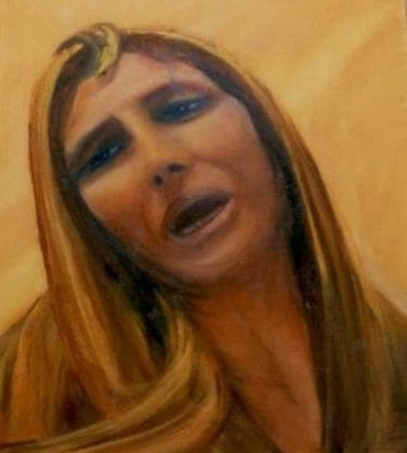 Peinture intitulée "ALGÉRIENNE 2" par Brigitte Krief, Œuvre d'art originale, Huile
