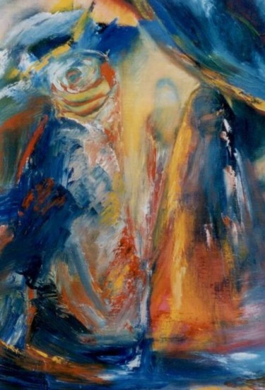 Painting titled "FIANCEE" by Brigitte Krief, Original Artwork, Oil