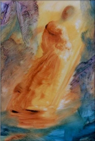 Painting titled "APPARITION IXXème s…" by Brigitte Krief, Original Artwork, Oil