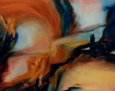 Peinture intitulée "MONDE IMAGINAIRE 4" par Brigitte Krief, Œuvre d'art originale, Huile